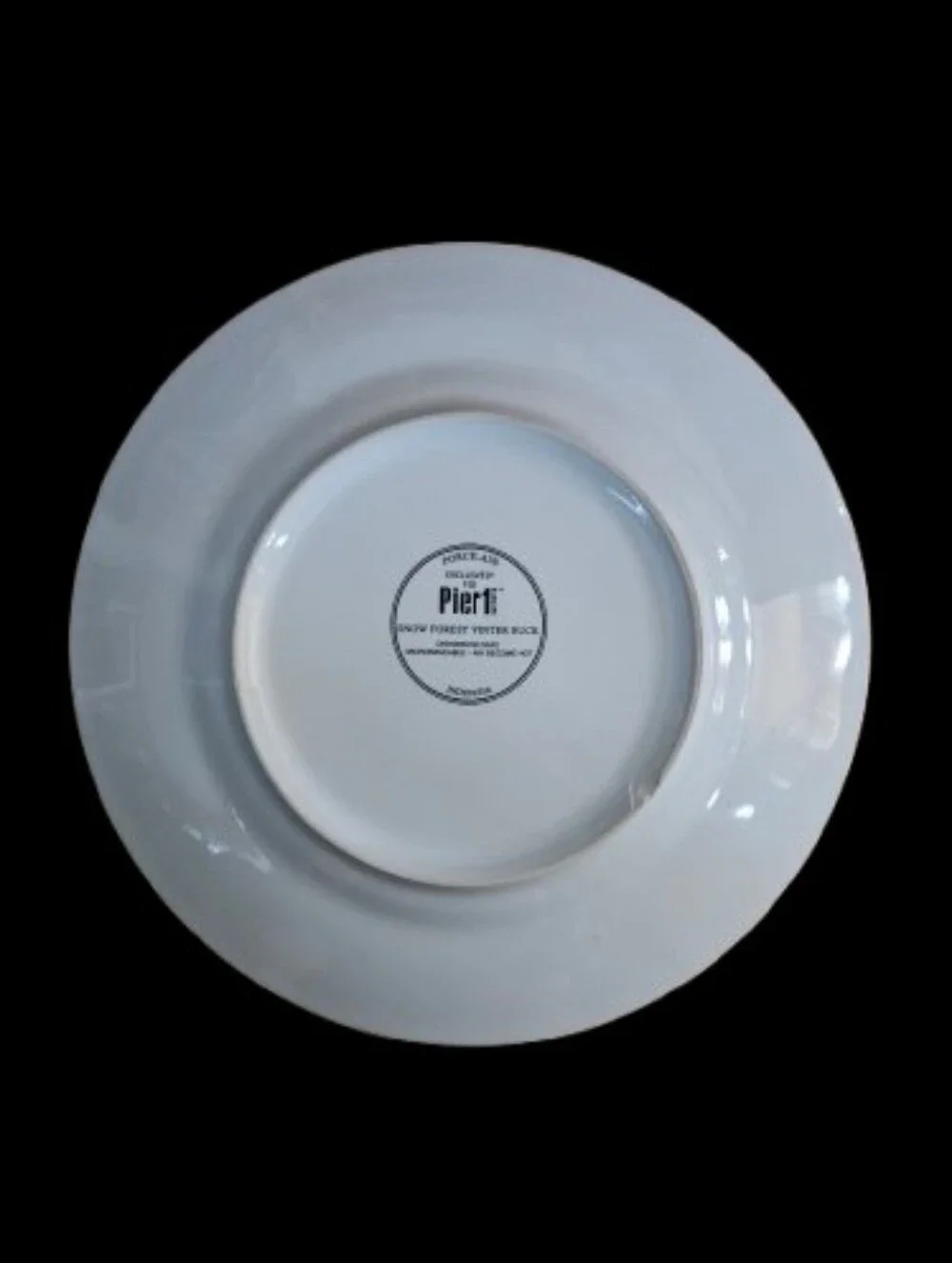 *PIER 1 Imports Snow Forest Winter Animal Salad/Appetizer Plates Set Of 4
